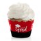 Big Dot of Happiness Red Graduation Party Decorations - Party Cupcake Wrappers - Set of 12